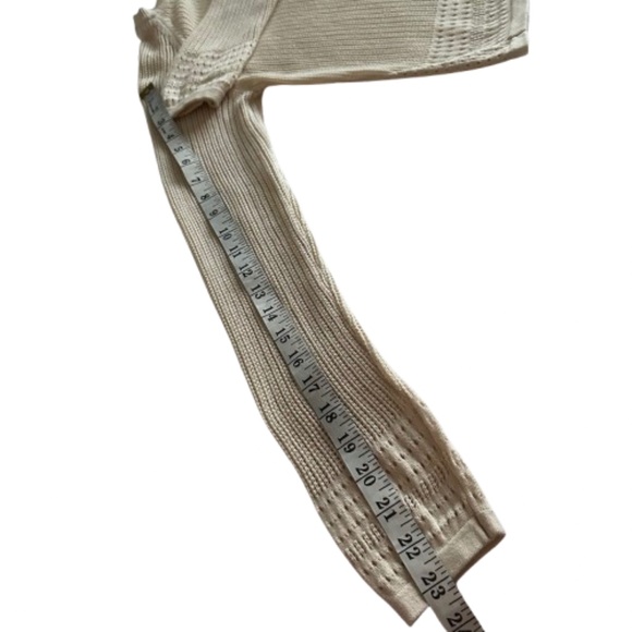 Mossimo Women's S Tan Zip Up Knit Cropped Long Sleeves Crew Neck Sweater Top - Picture 14 of 16